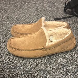 Cozy Tan Suede Slippers